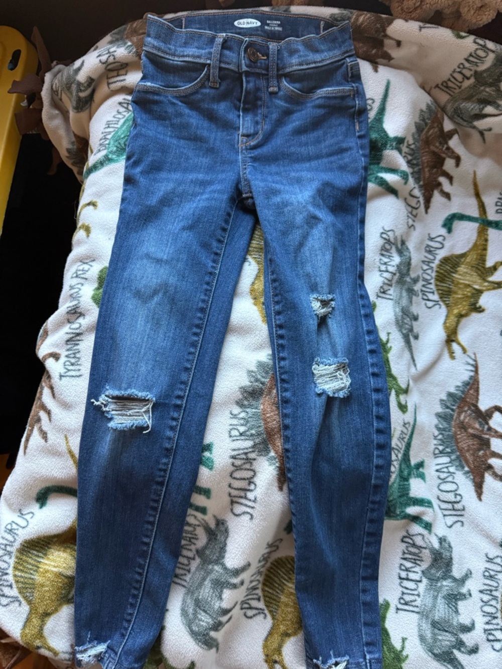 Old Navy Blue Ripped Skinny Jeans